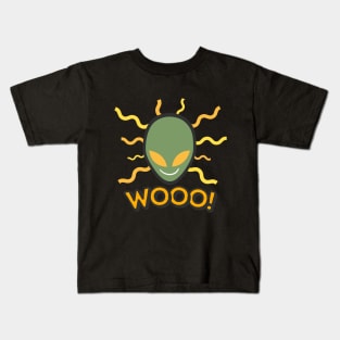 Alien saying Wooo! Kids T-Shirt